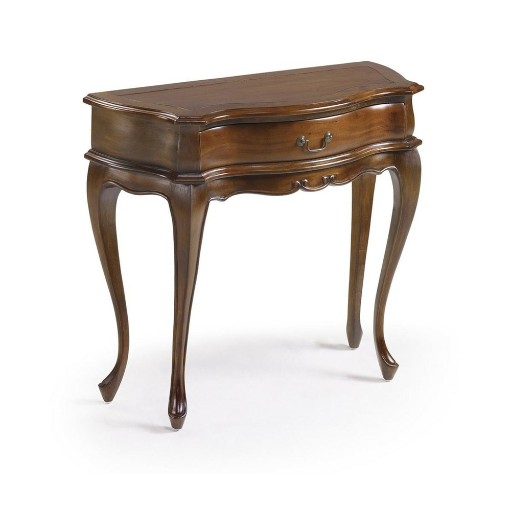 Console 1 tiroir bronze bois marron - helvinia décoration d'autrefois