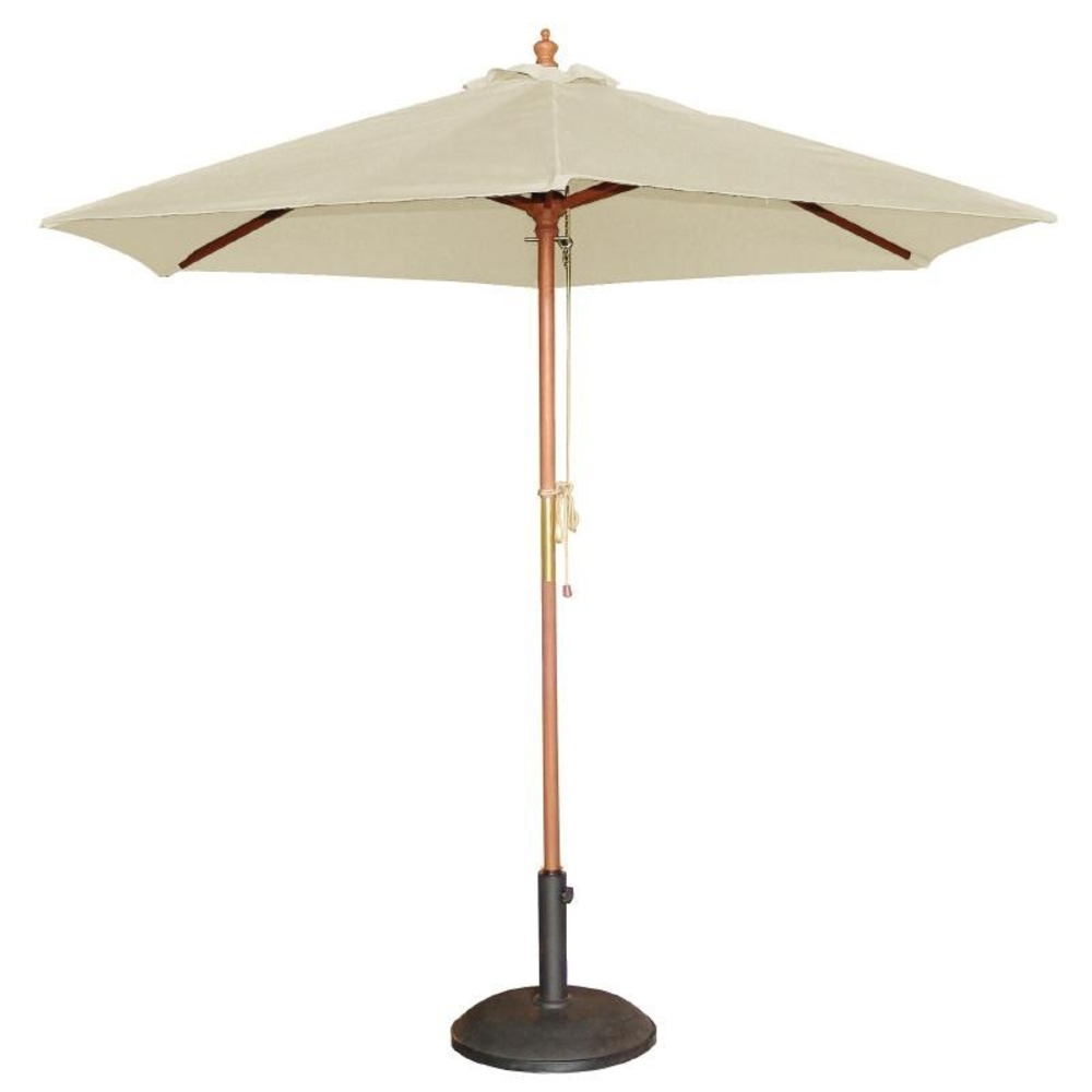Parasol de terrasse professionnel écru à poulie diamètre 2,5 m - bolero