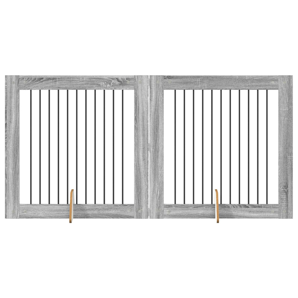 Parc pour chien 2 pcs gris sonoma 100 x 100 cm acier galvanisé