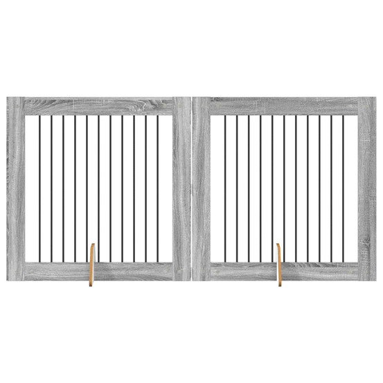 Parc pour chien 2 pcs gris sonoma 100 x 100 cm acier galvanisé