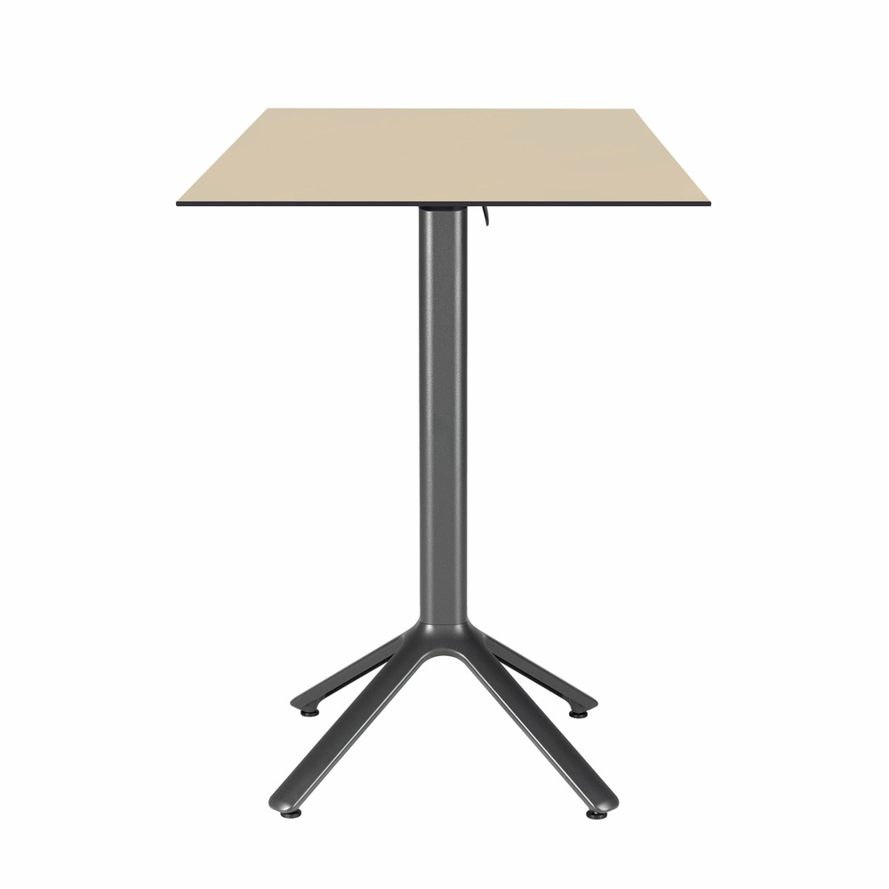 Restootab - table haute pliable nemo pour intérieur/extérieur beige 60x60