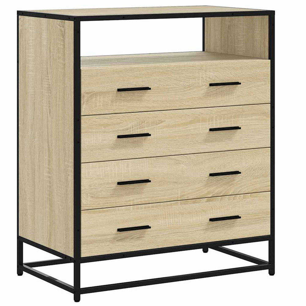 Commode chêne sonoma 70x41x83,5 cm bois d'ingénierie