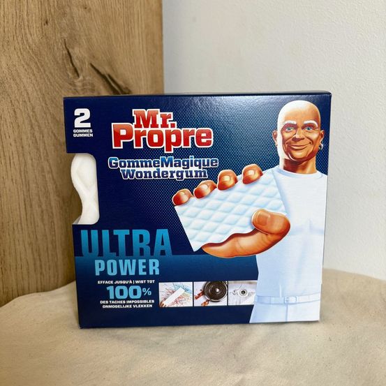 Lot 2 éponges gommantes mr propre – gomme nettoyante extra puissante