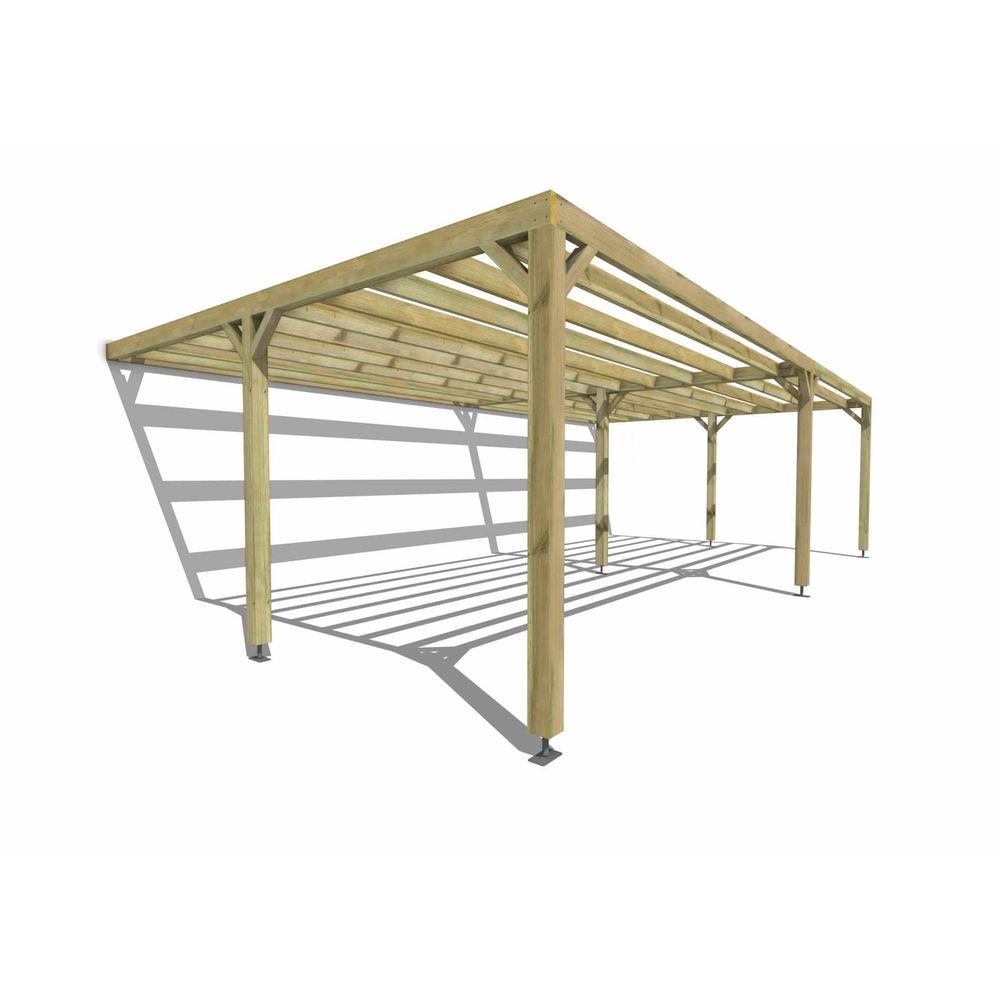 Pergola bois • 9m x 5m • adossée • sens largeur • voilage semi-transparent inclus • livraison comprise