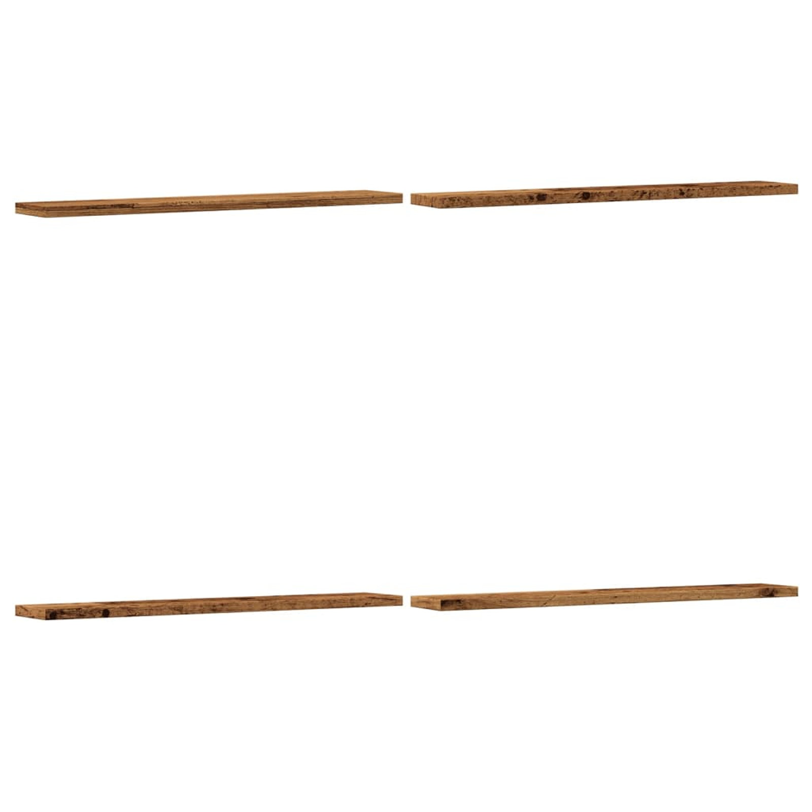 Panneaux de bibliothèque 4 pcs vieux bois bois d'ingénierie