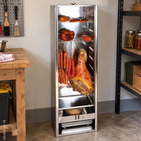 Fumoir peetz 77009 inox 120 cm pour viande et poisson