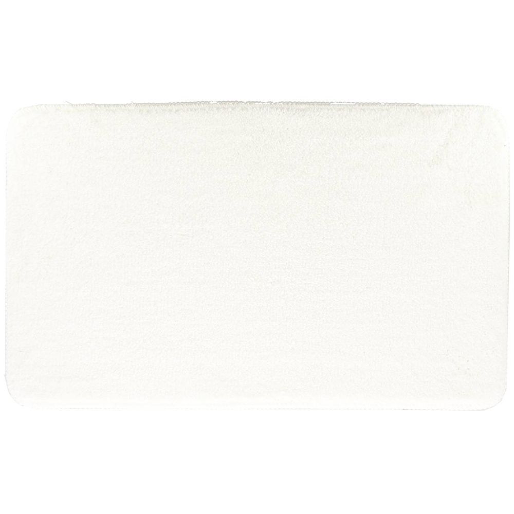 Tapis microfibre doux dessous latex 45x75 cm - blanc