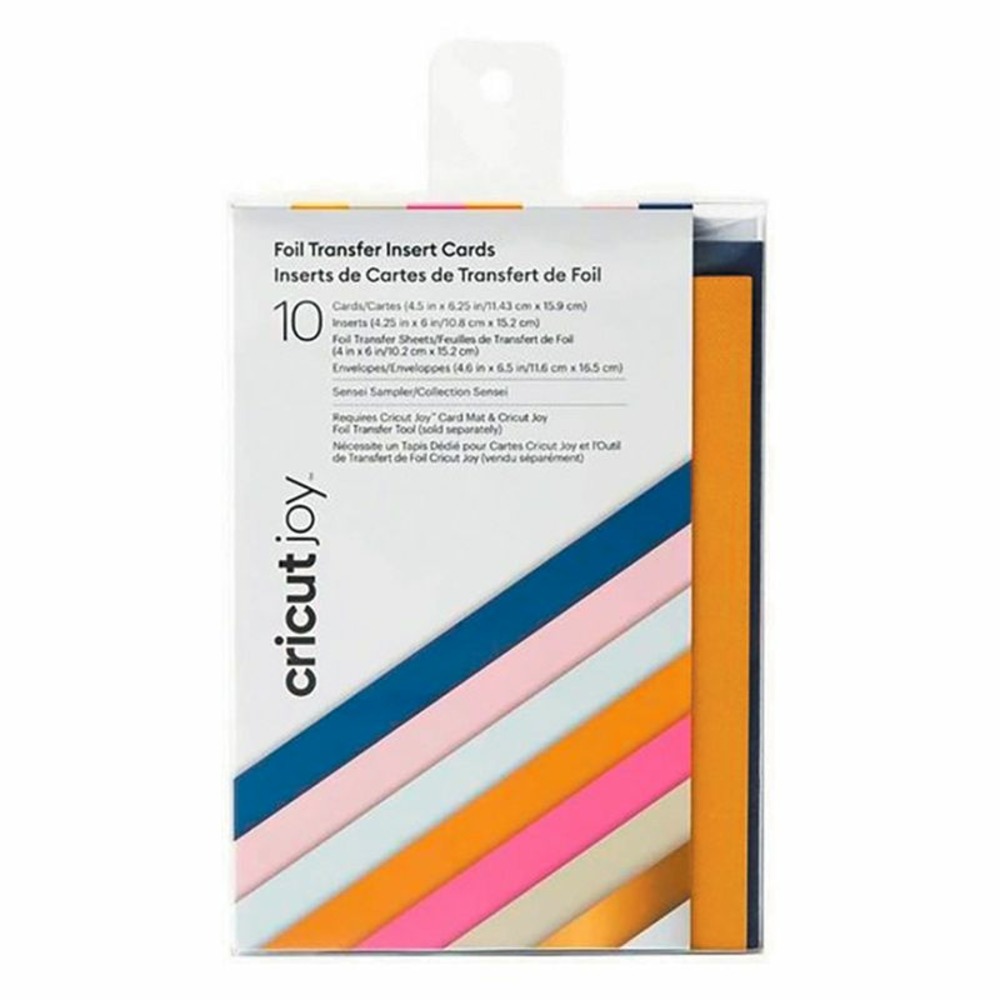 10 cartes et enveloppes et feuilles de foil multicolores cricut 15,9 x 11,43 cm - cricut joy
