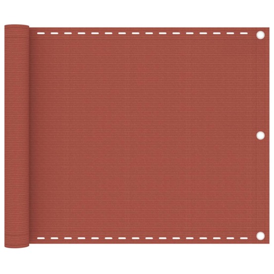 Écran de balcon brise pare vue protection confidentialité 75 x 400 cm pehd terre cuite