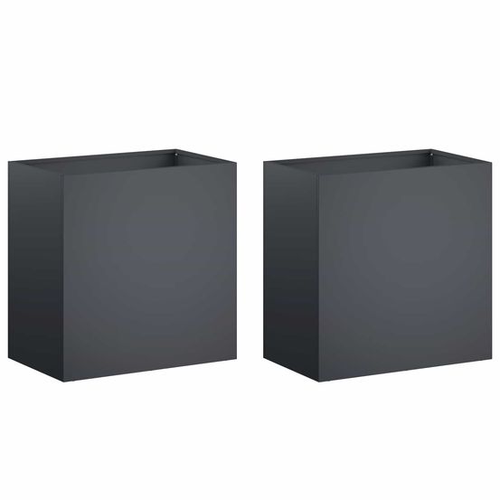 Cache-pot de jardin 2 pc anthracite 50 x 30 x 50 cm