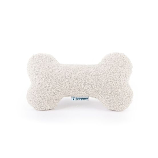 Louvre - jouet os pour chien en tissu bouclette upcyclé, 20x12x6cm