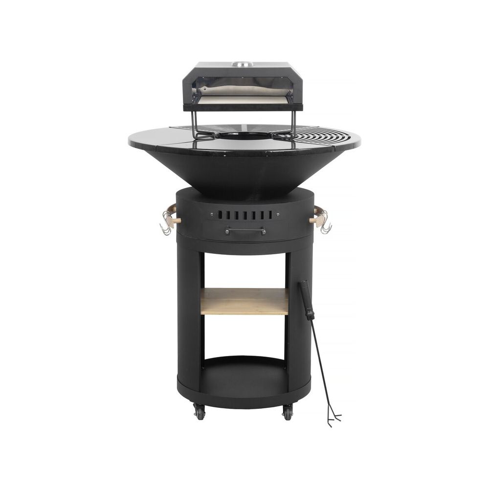 Barbecue plancha brasero avec four à pizza 