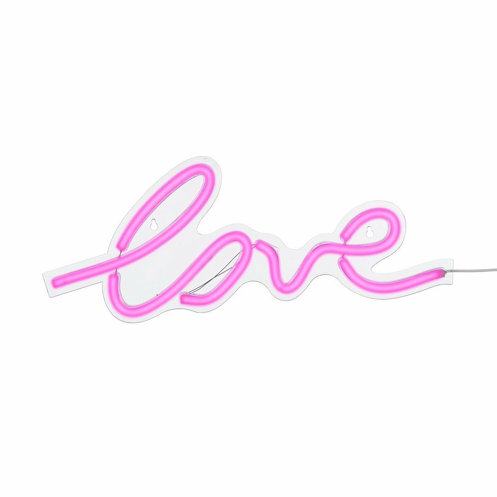 Luca lighting love éclairage néon avec fonction minuterie - l45 x l2 x h18 cm - rose