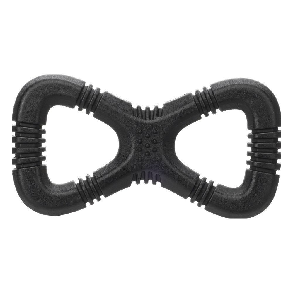 Jouet à tirer gladiator pour chien avec poignée, caoutchouc noir, 20 cm - f
