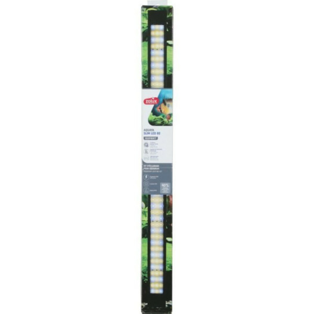 Rampe d'éclairage - zolux - slim led dimmable - ajustable et adaptable en remplacement d'un tube néon t8 ou t5 - 80 cm