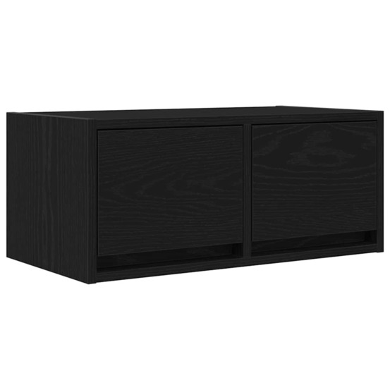 Meuble tv chêne noir 60x31x25,5 cm bois d'ingénierie