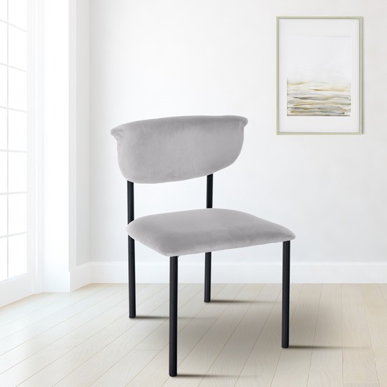 Chaise visiteur en velours gambell