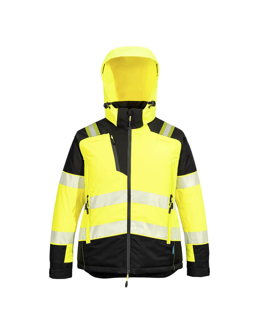 Parka d'hiver hv femmes pw3 - taille l - jaune/noir - portwest
