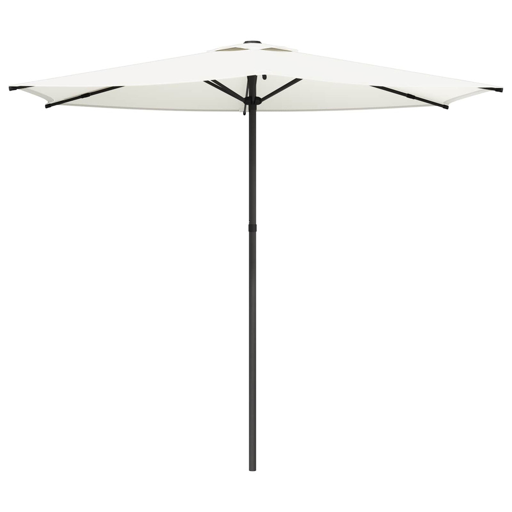 Parasol de jardin 270 x 270 cm polyester rectangulaire crème