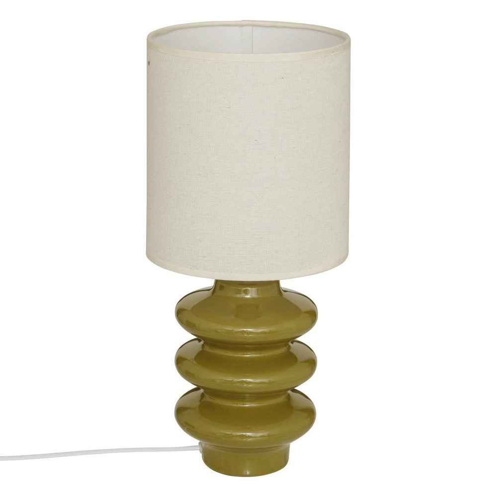 Lampe à poser champignon secteur vinus vert kaki h41,5cm