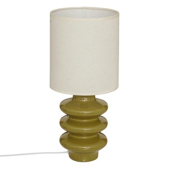Lampe à poser champignon secteur vinus vert kaki h41,5cm