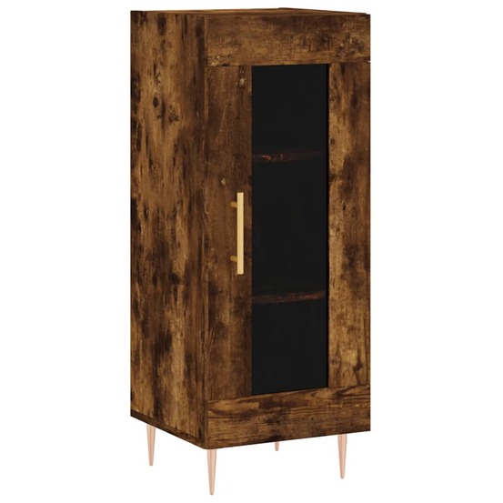 Buffet bahut commode armoire meuble de rangement organisateur cuisine salle de séjour salon 34,5 x 34 x 90 cm bois d'ingénier