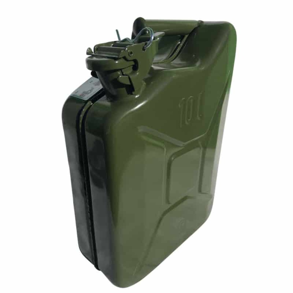 Jerrican métal hydrocarbure 10 litres vert