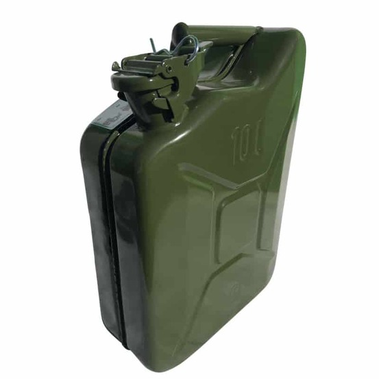 Jerrican métal hydrocarbure 10 litres vert