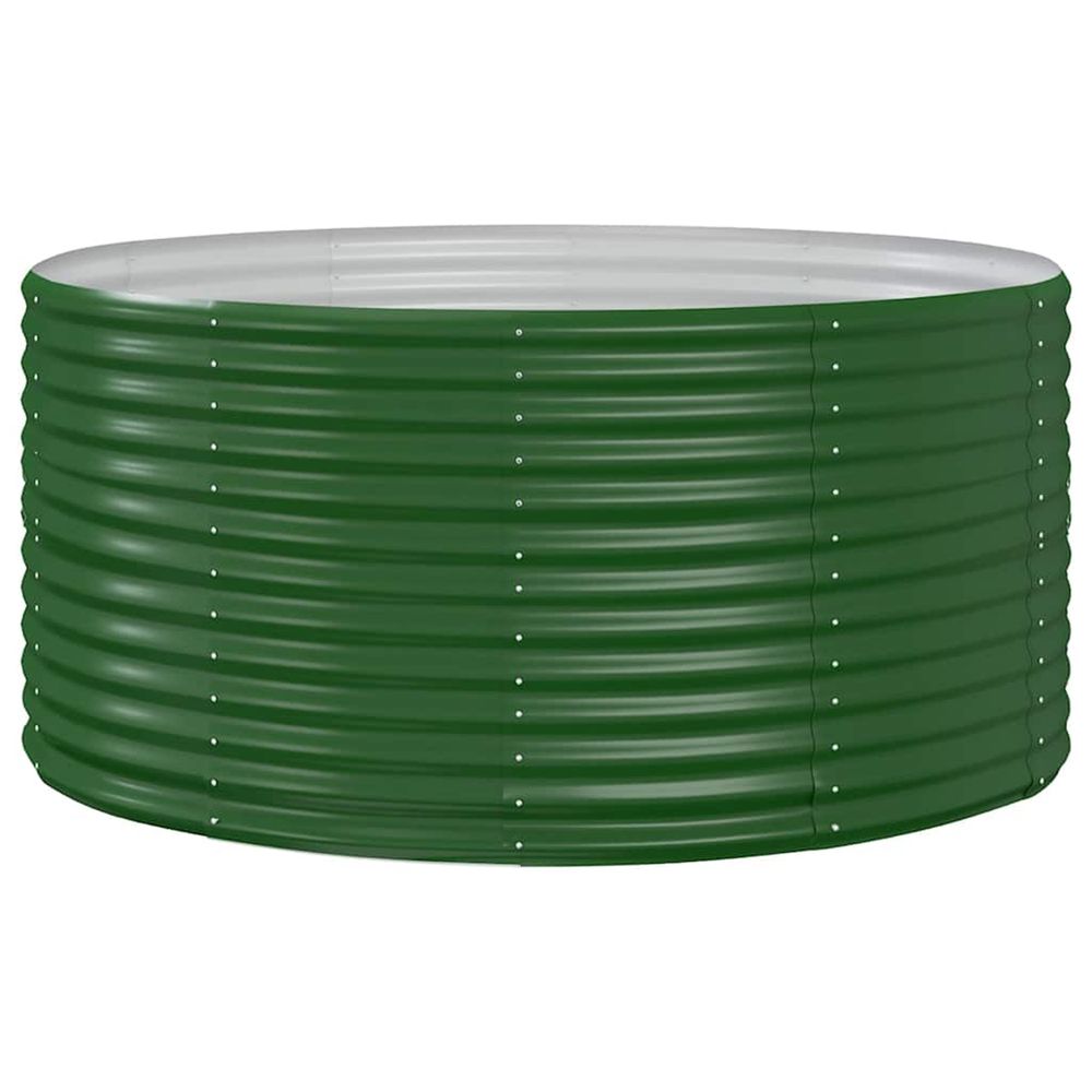 Jardinière d'extérieur surélevée vert 140 x 140 x 68 cm acier galvanisé