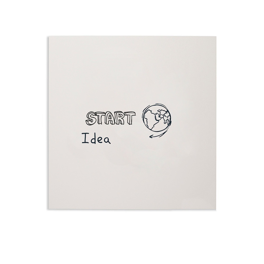 Tableau blanc sans cadre - 98 x 98 cm