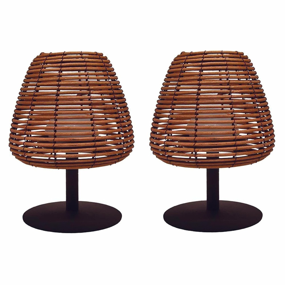 2 lampe de table sans fil standy mini boheme h25cm