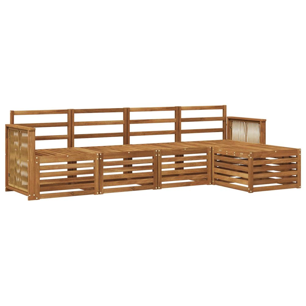 Ensemble de canapés d'extérieur 5 pc naturel