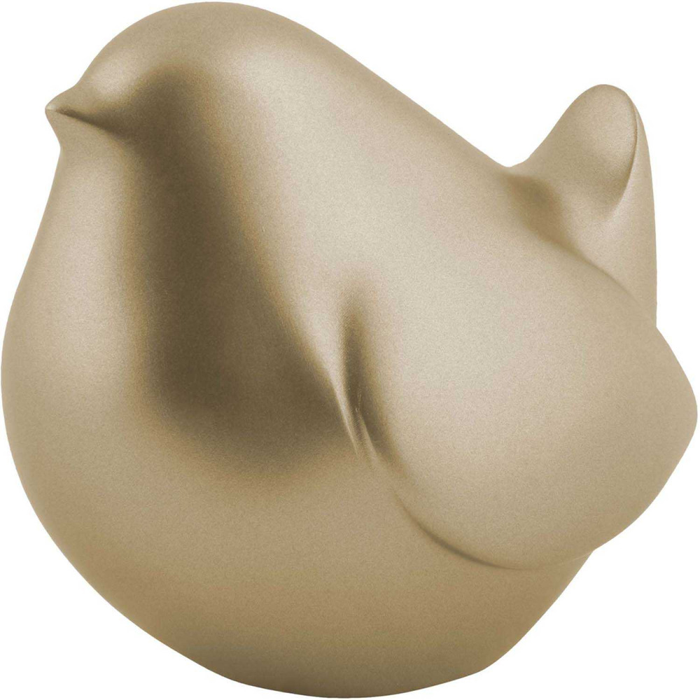 Statue en résine effet métalisé fat bird doré