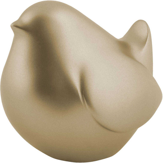 Statue en résine effet métalisé fat bird