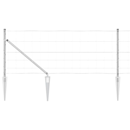 Poteau de clôture. Galvanisé 50 x 0,8 m acier