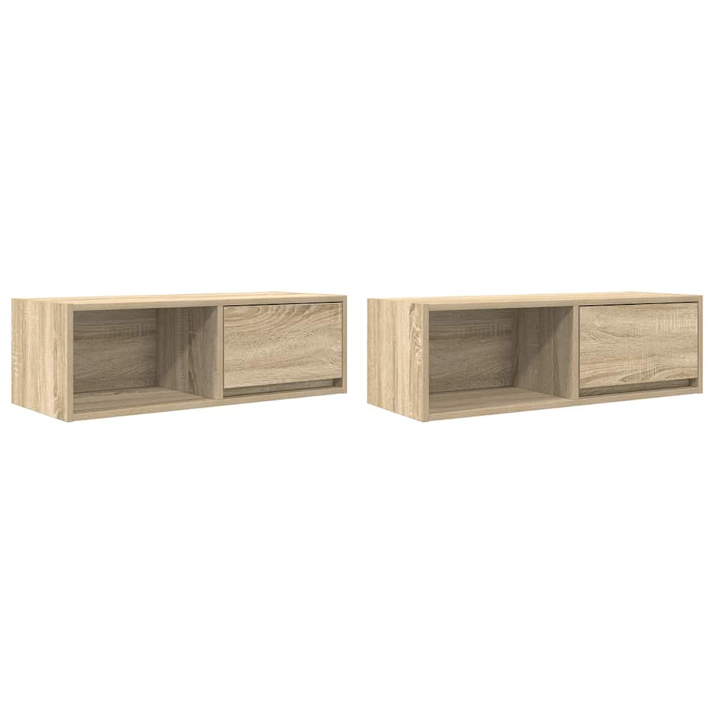 Meubles tv 2 pcs chêne sonoma 80x31x25,5 cm bois d'ingénierie