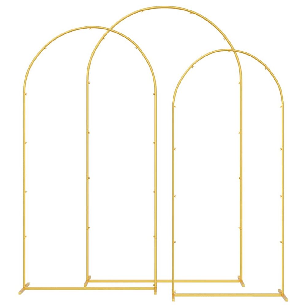 Arche de mariage 3 pc doré 120 x 40 x 217 cm acier