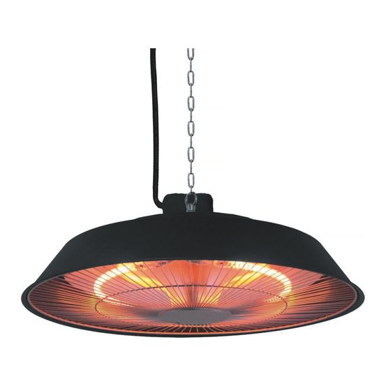 Chauffage électrique suspendu - 1500w - noir