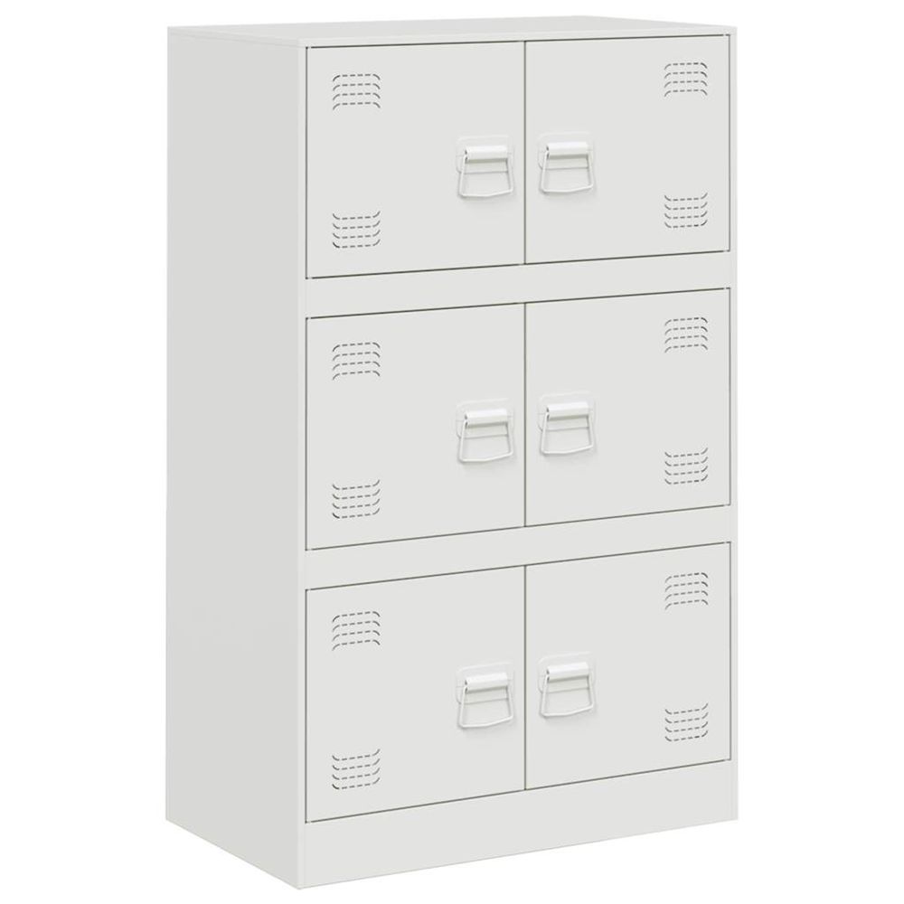 Buffet blanc 67x39x107 cm acier