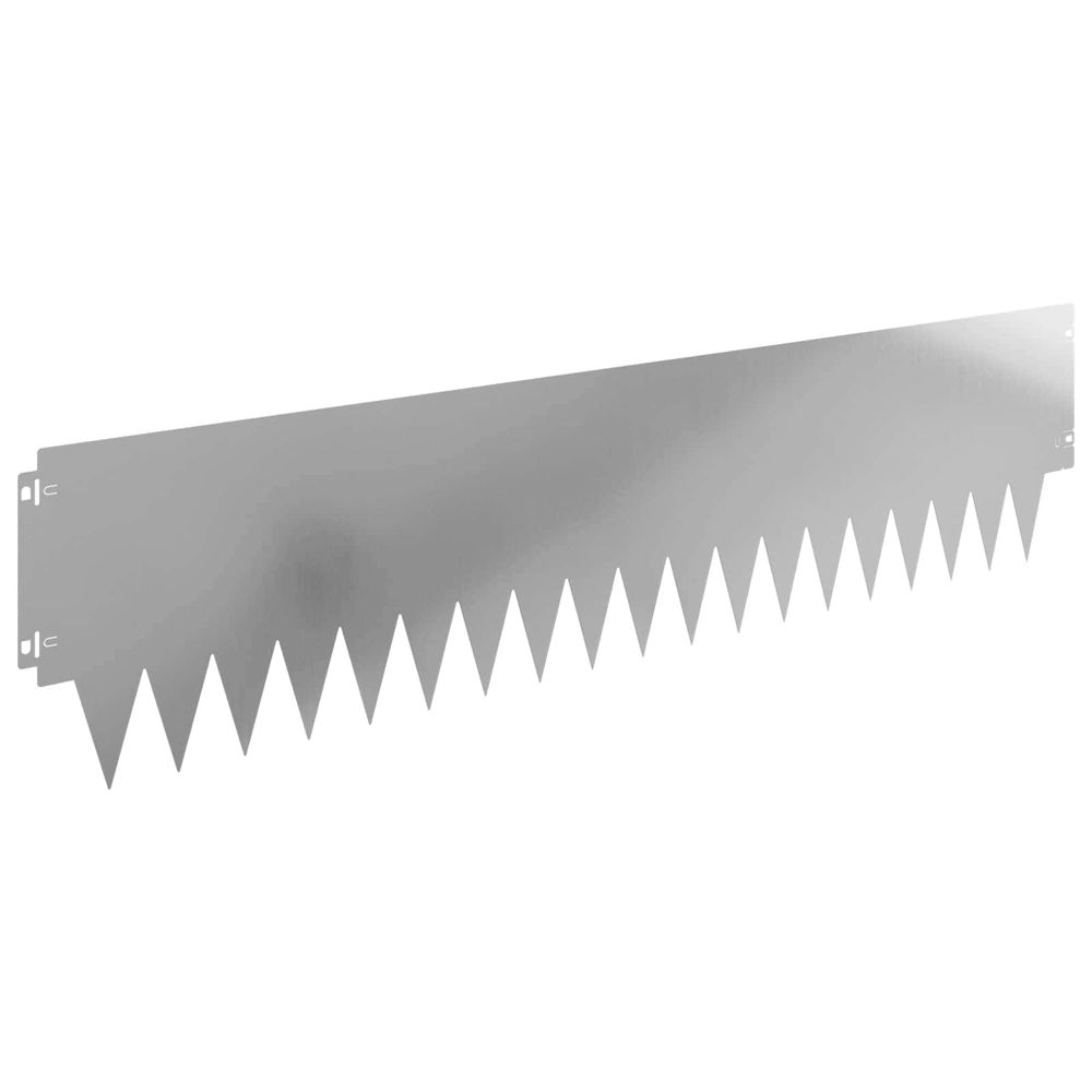 Bordure de pelouse 20 pc 103 x 25 cm acier argenté