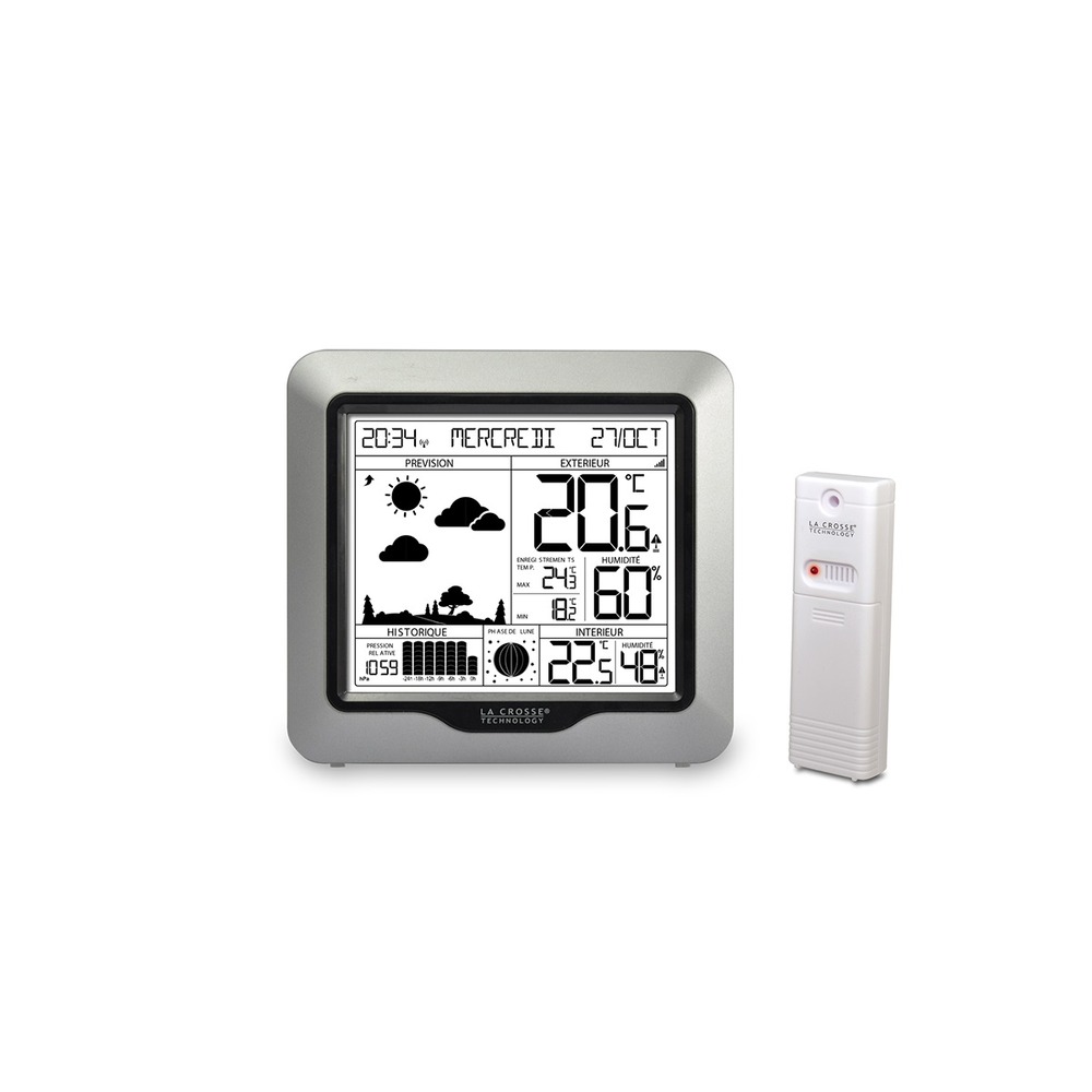 Station météo sans fil avec écran lcd - ws6823whi-sil