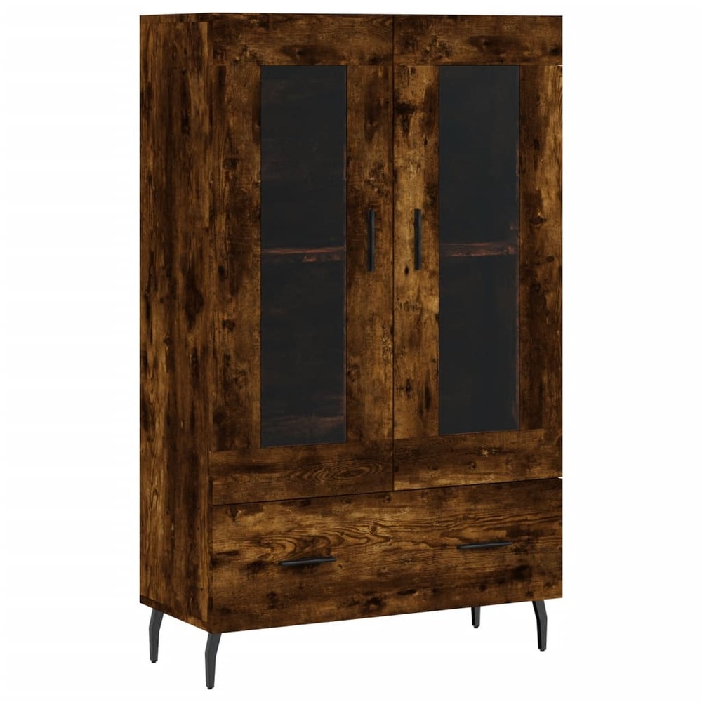 Buffet bahut commode armoire meuble de rangement organisateur cuisine salle de séjour salon haut 69,5 x 31 x 115 cm bois d'in