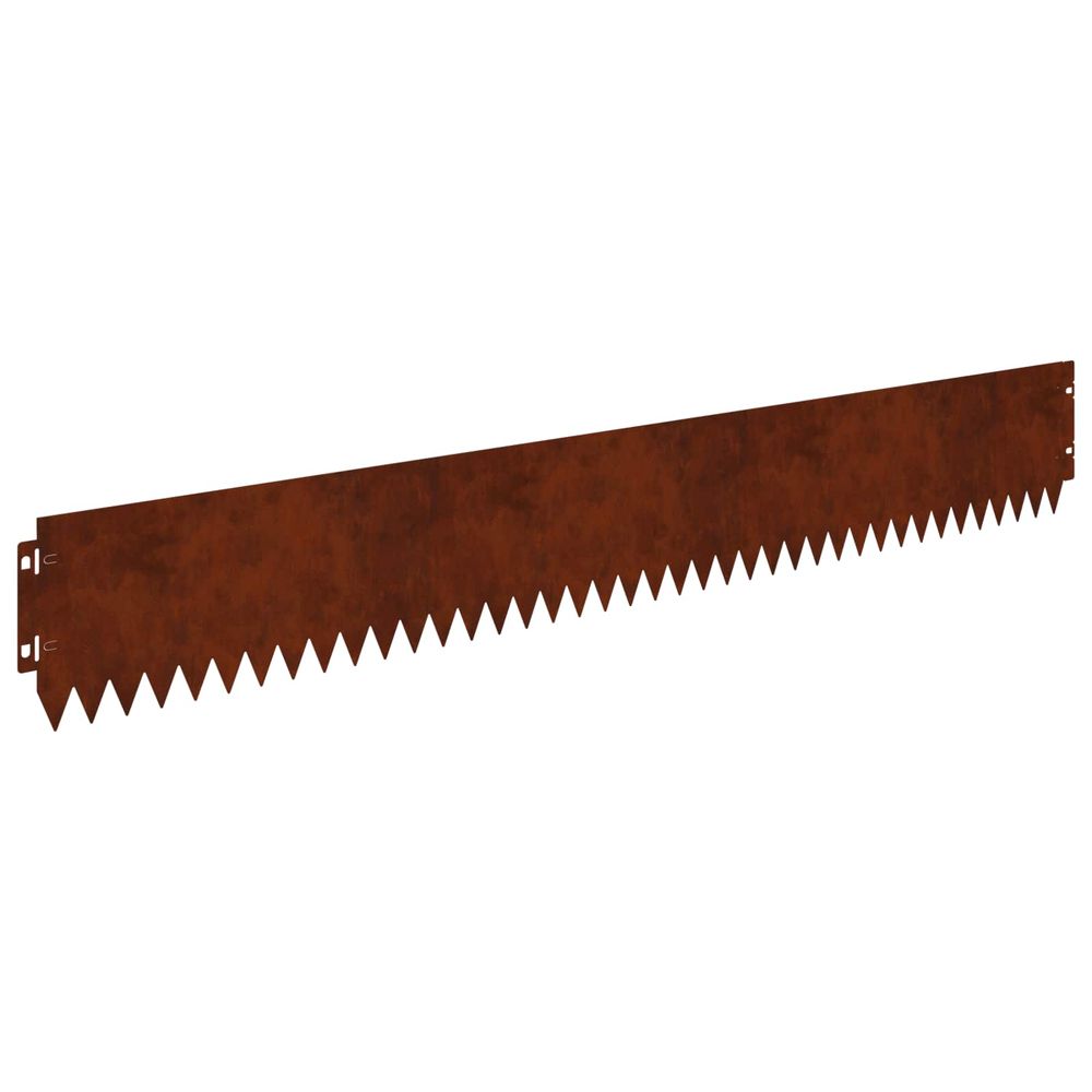 Bordure de pelouse avec bord supérieur plié 10 pc 103x15cm