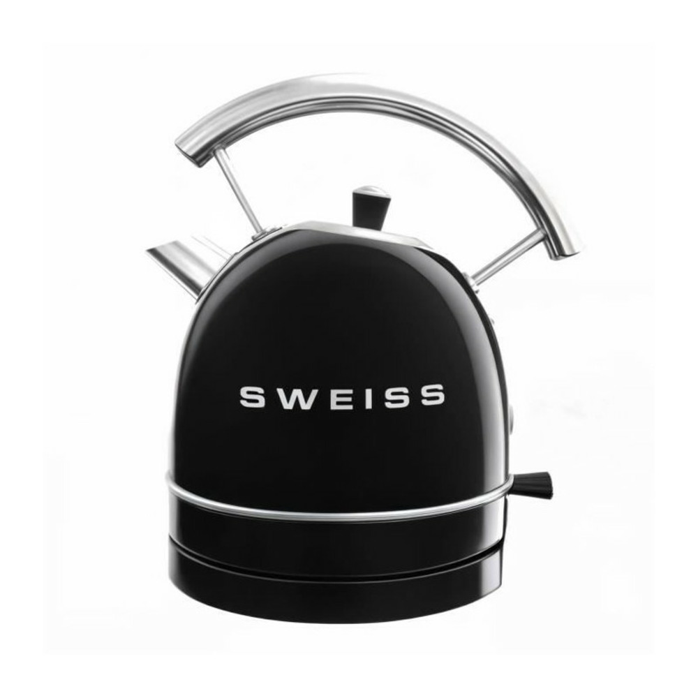 Bouilloire vintage - sweiss - ktl9 - 2200 w - 1,8 l - socle 360° - noir