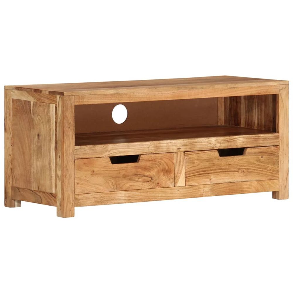 Meuble tv 88x35x40 cm bois d'acacia massif