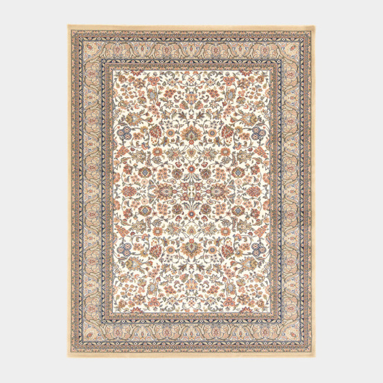 Tapis traditionnel floral - mamie in love - corail doux - 160 x 230 cm