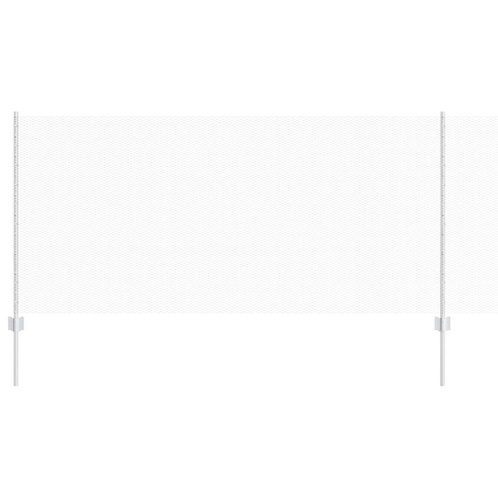 Clôture avec poteau argenté 1 x 25 m acier