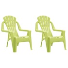 Chaises de jardin pour enfants lot de 2 vert 37x34x44 cm pp
