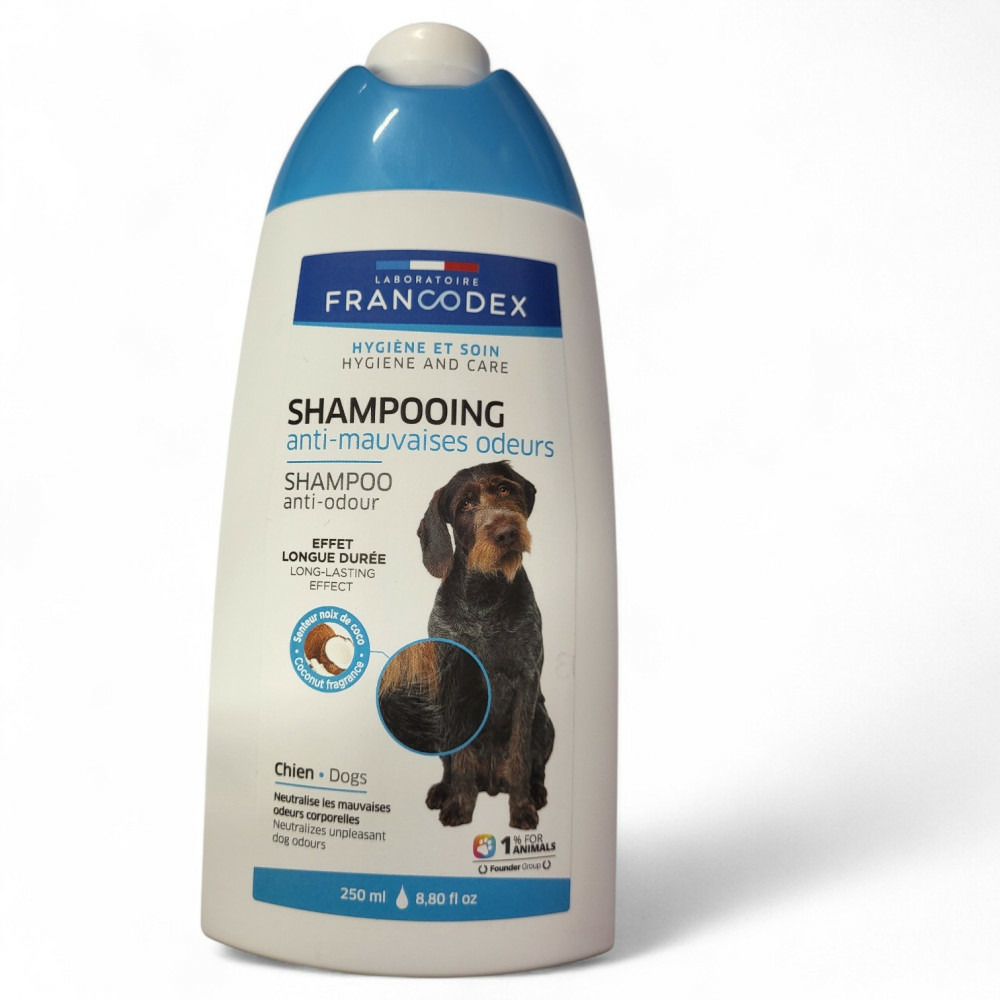 Shampooing 250 ml anti-mauvaises odeurs pour chien