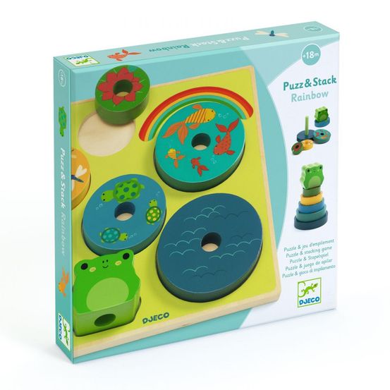 Puzz & stack rainbow puzzle d encastrement